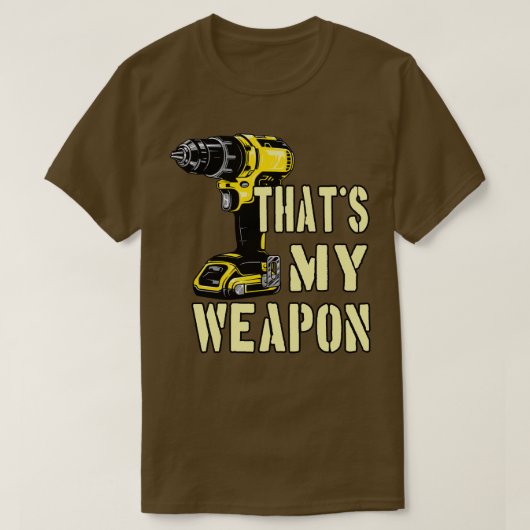掘削機械職人の武器 Tシャツ (デザイン正面)