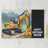掘削機誕生日建築設備パーティー ペーパーパッド (インサイチュ)
