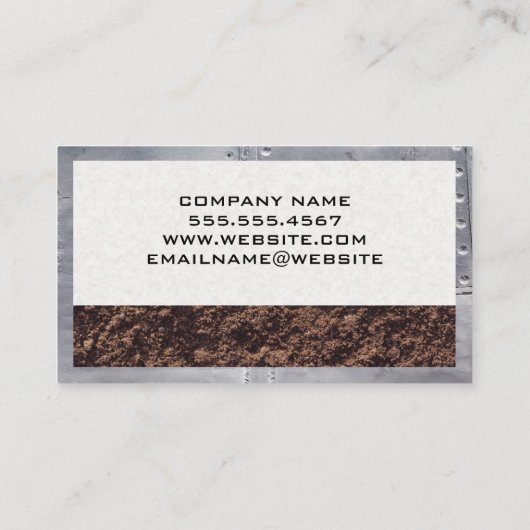 掘削機車両 | 建物開発者 名刺 (裏面)