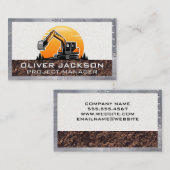 掘削機車両 | 建物開発者 名刺 (正面/裏面)