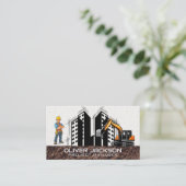 掘削機車両 |建築作業者 名刺 (スタンド正面)