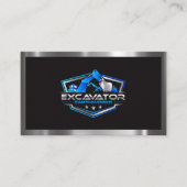 掘削機重機建築 名刺 (正面)