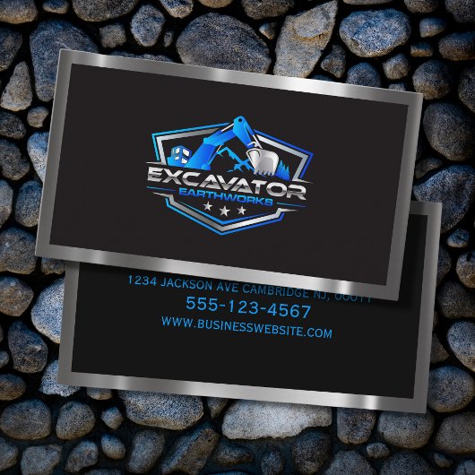 掘削機重機建築 名刺