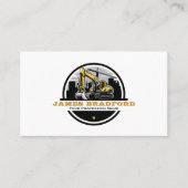 掘削機重機建築 名刺 (正面)