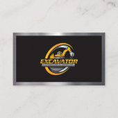 掘削機重機建築 名刺 (正面)