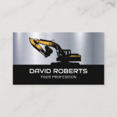 掘削機重装備品操作用金属 名刺 (正面)