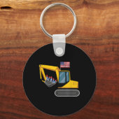 掘削機7月4日の独立日重装備品 キーホルダー (正面)