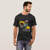 掘削機7月4日の独立日重装備品 Tシャツ (正面フル)