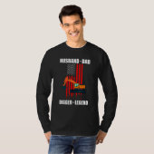 掘削機+サンドディガー+バックホーオペレーター メンズ 4 Tシャツ (正面フル)