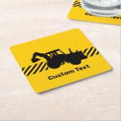 掘削機 スクエアペーパーコースター (アングル)