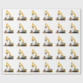 掘削機 ラッピングペーパー (フラット)