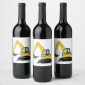 掘削機 ワインラベル (ボトル)