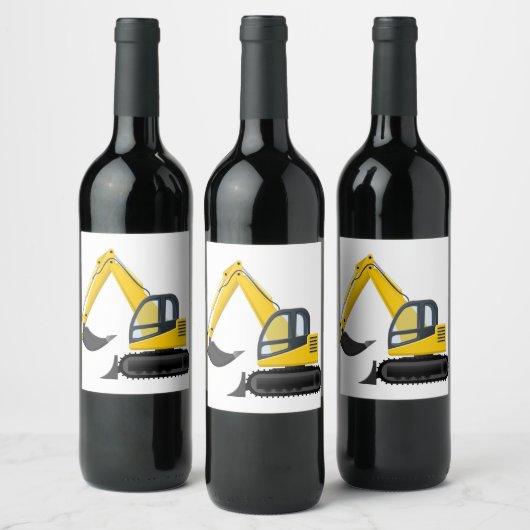 掘削機 ワインラベル (ボトル)