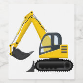 掘削機 ワインラベル (シングルラベル)