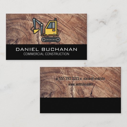 掘削機 名刺 (正面/裏面)
