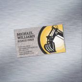 掘削機 |地球引越し業者ロゴ マグネット名刺 (インサイチュ)