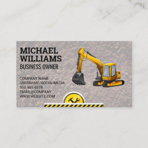 掘削機 地球引越し業者建築現場ハードウェア 名刺