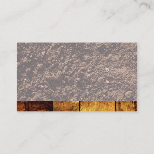 掘削機 | 建築 | ウッド | 汚れ 名刺 (裏面)