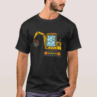 掘削機 建設 ディガー ハッピードットデイ Tシャツ