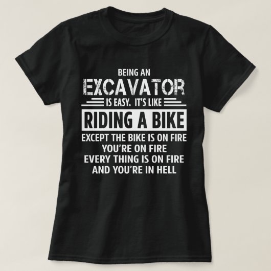 掘削機 Tシャツ (デザイン正面)