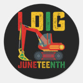 掘削機I掘る十二月子 ラウンドシール (正面)