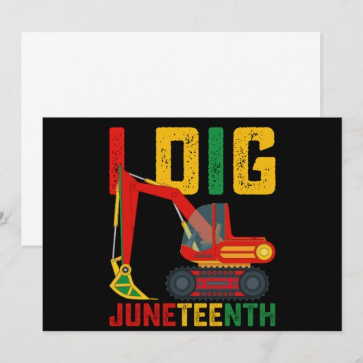 掘削機I掘る十二月子 招待状 (正面/裏面)