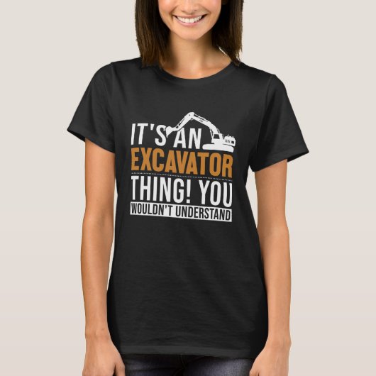 掘削機Thing Loaderバックホー掘削機Op Tシャツ (正面)