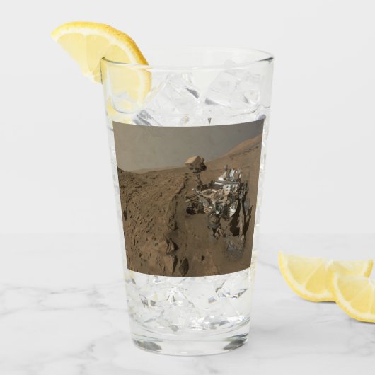 掘削火星好奇心レッド火星の風景 タンブラーグラス (アイス正面)
