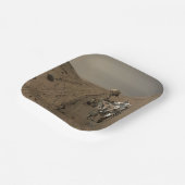 掘削火星好奇心レッド火星の風景 ペーパープレート (傾斜あり)