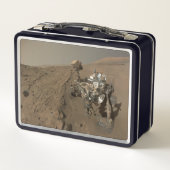 掘削火星好奇心レッド火星の風景 メタルランチボックス (裏面)