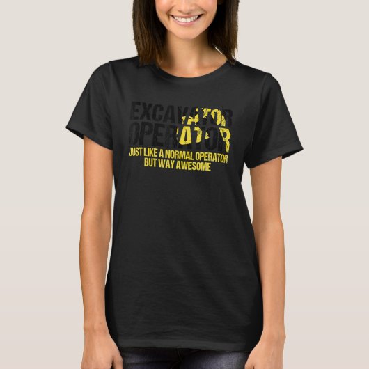 掘削砂D用メンズショベルオペレータ引用文 Tシャツ (正面)
