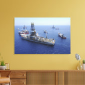 掘削船が行う火打作戦 キャンバスプリント (インサイチュ (リビング))