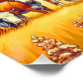 掘削装置とヘルフォード牛 ポスター (コーナー)