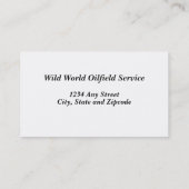 掘削装置のシルエットの名刺 名刺 (裏面)