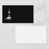 掘削装置のシルエットの名刺 名刺 (正面/裏面)