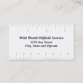 掘削装置のシルエットはセンチメートルをじりじり動かします 名刺 (裏面)