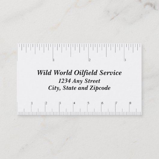 掘削装置のシルエットはセンチメートルをじりじり動かします 名刺 (裏面)