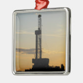 掘削装置のシルエット メタルオーナメント (左)