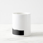 掘削装置のシルエット モーフィングマグカップ (中央)