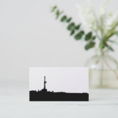 掘削装置のシルエット 名刺 (スタンド正面)