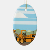 掘削装置のトラクター車の機械類 セラミックオーナメント (右)