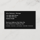 掘削解体土地清算 名刺 (裏面)