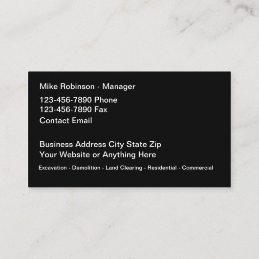 掘削解体土地清算 名刺 (裏面)