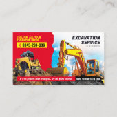 掘削，マルチ，土地清掃，トラクター，ブッシュ 名刺 (正面)