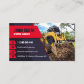 掘削,マルチ,土地清掃,トラクター,ブッシュ 名刺 (正面)