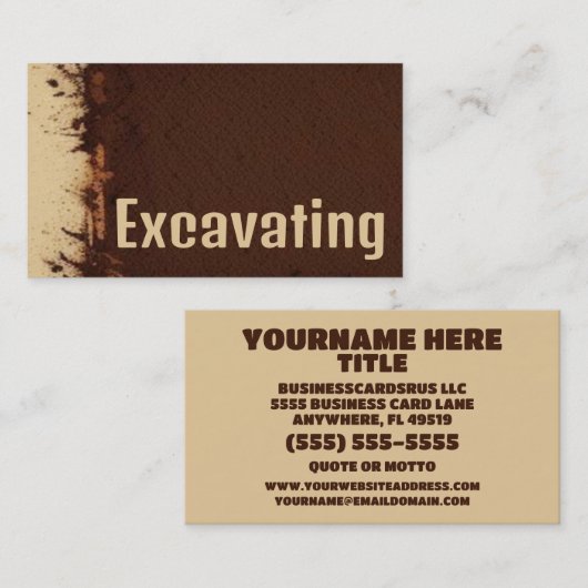掘削 名刺 (正面/裏面)