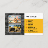 掘削、土地清算、建築 名刺 (裏面)