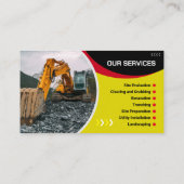 掘削、土地清算、建築、土工 名刺 (裏面)