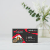 掘削、土地清算、建築、解体 名刺 (スタンド正面)