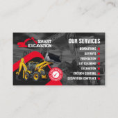 掘削、土地清算、建築、解体 名刺 (裏面)